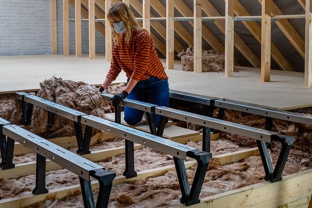 Loft Flooring System: LoftZone StoreFloor 3m2 kit (Without Boards) for an Easy-to-fit and Strong Deck Above Your Insulation. Increase Storage, Reduce
