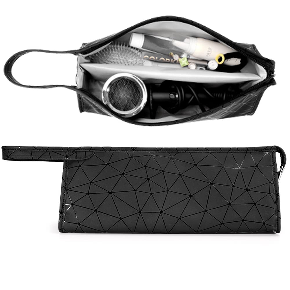 Hosoncovy PU Leather Travel Case Carrying Case Storage Bag Protective Case Cosmetic Bag for Dyson Supersonic Hair Dryer for Dyson Airwrap Styler