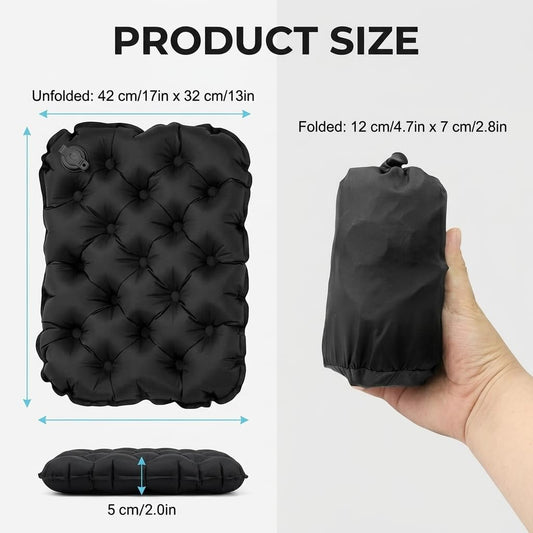 Inflatable Seat Cushion, Portable Air Seat Pad for Travel and Camping