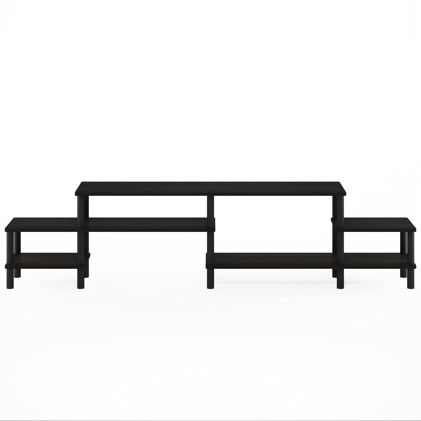 Furinno TURN-N-TUBE TV Stand, Grand Entertainment Center, TV Console for TV up to 55 Inch, for Living Room, Bedroom, Espresso