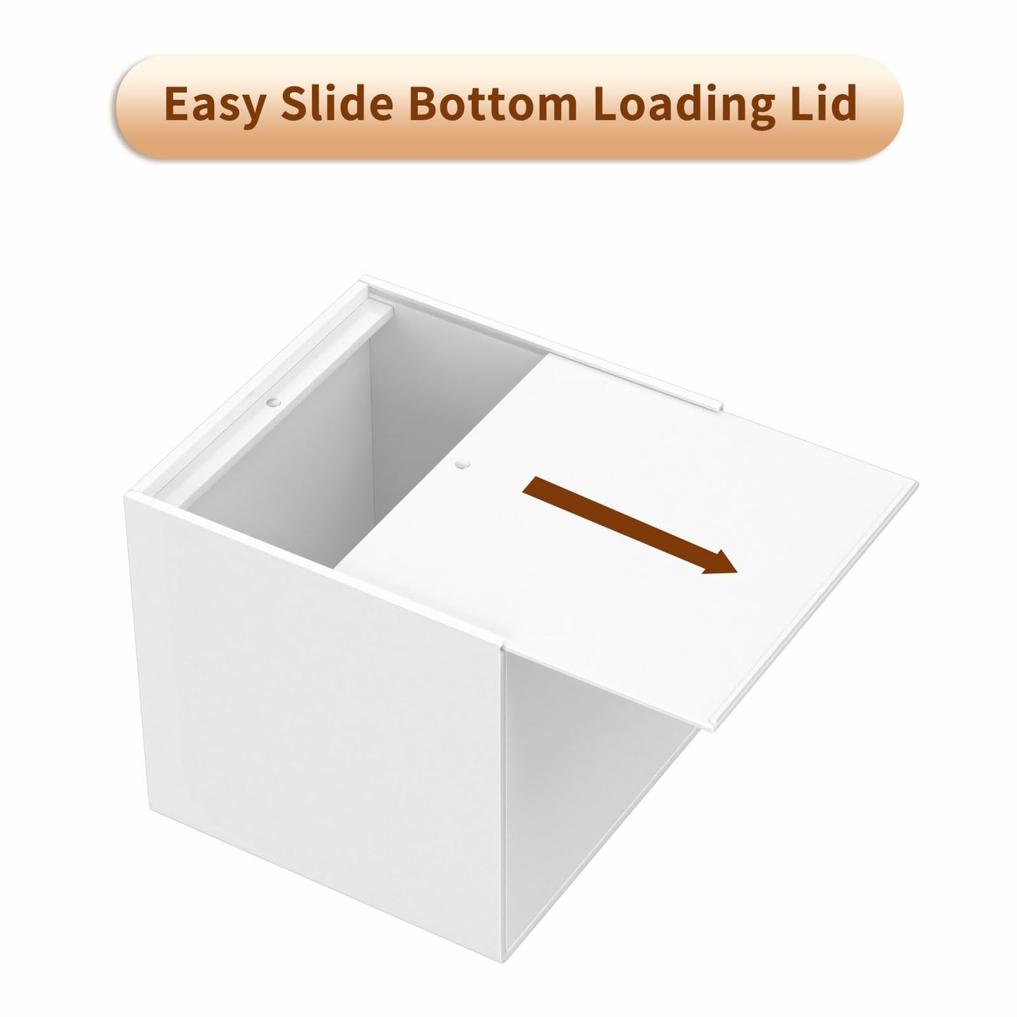 AITEE Acrylic Tissue Box Cover: White Square Tissue Holder Napkin Dispenser for Home Bathroom Kitchen Bedroom Office Coffee Table Restaurant
