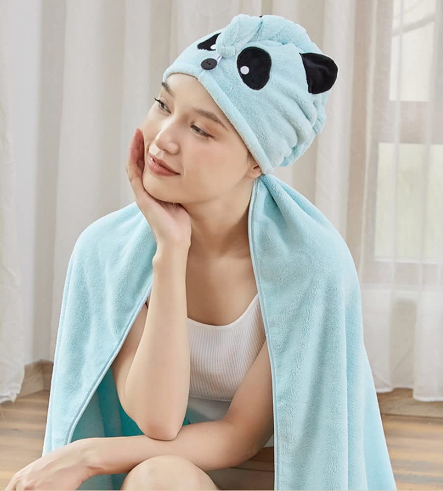 SJTJSPX Hair Towel Wrap Super absorbent hair drying hat Parent-child shower cap quick drying Turban Soft Anti-Frizz Head Towel Twist Wet Hair Towel