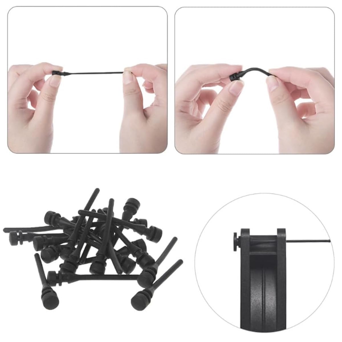 VOANZO Rubber Fan Brackets 45mm Housing Fan Mounting Screws Anti-Vibration Rubber Pins Silicone Mounting Rivets Vibration Dampening Attachments 40