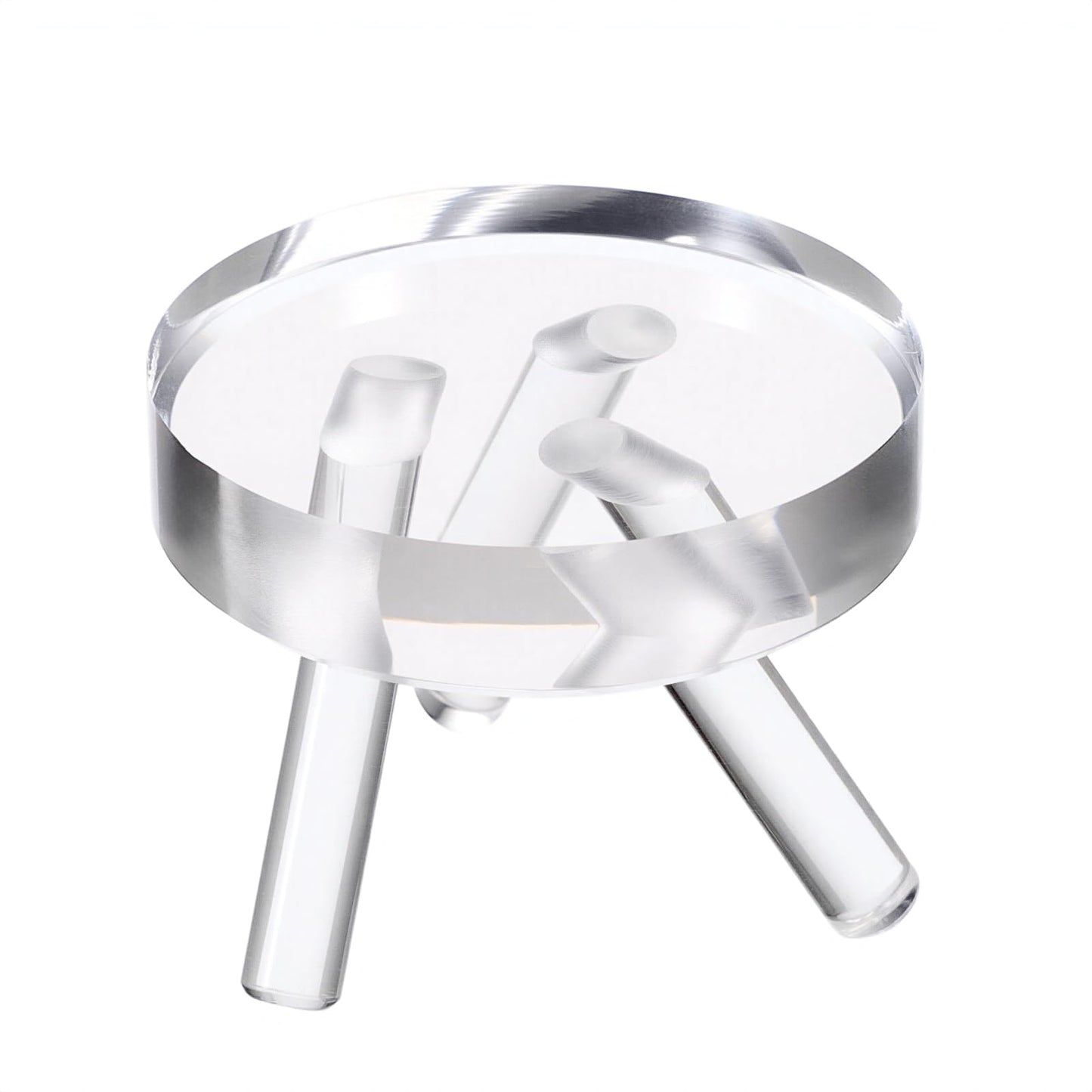 OLegei 1Pcs Mini Acrylic Tripod Stand, Baseball Display Holder for Tennis, Golf, Cricket, Crystal Sphere Geode Rock Clearly Display Base