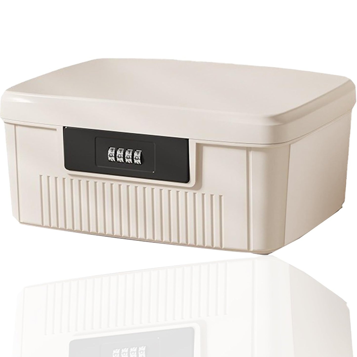 Cream Colour Medicine Organiser - Double Layers Multi Grid First Aid Box with Lid (9L)