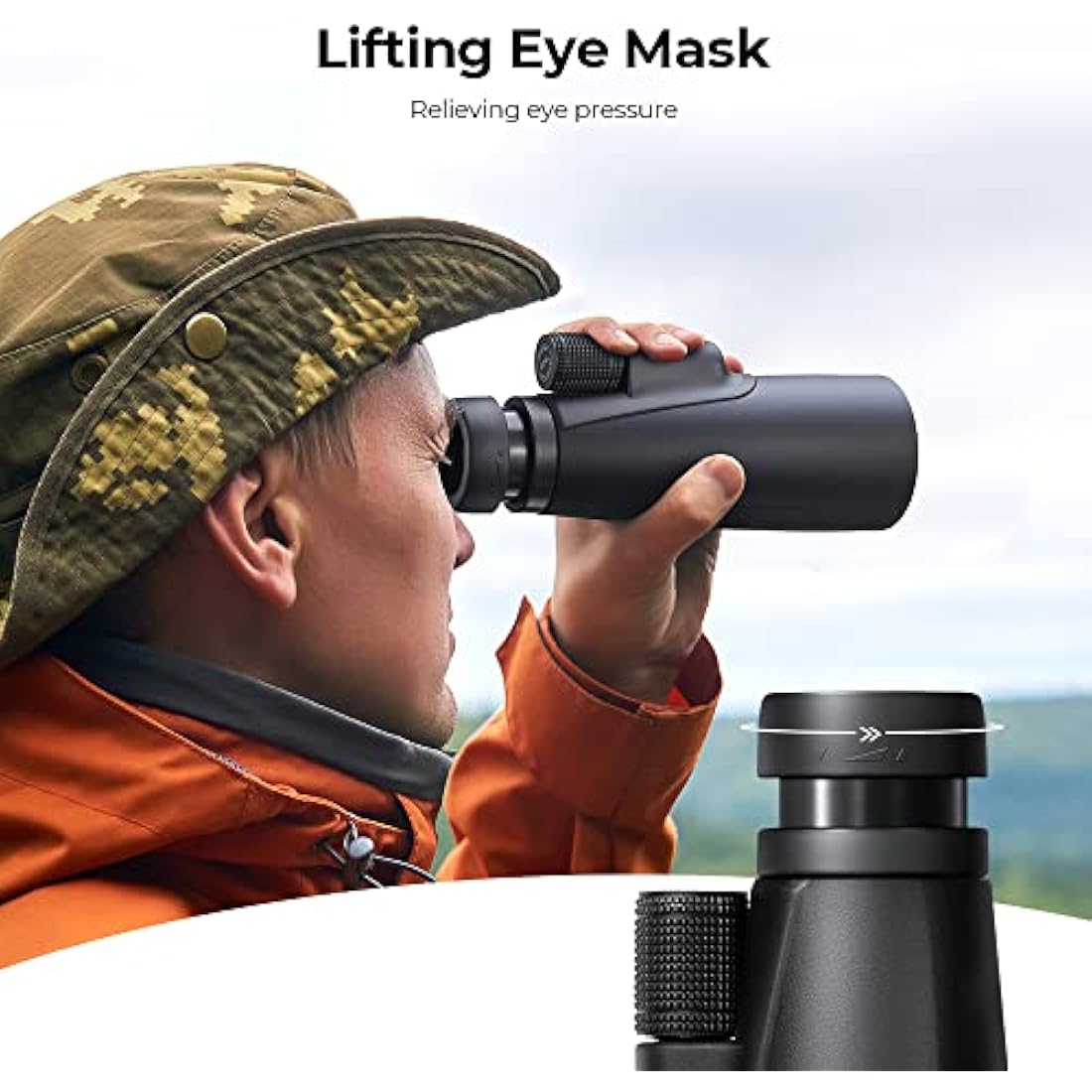 K&F Concept 12X50 HD Monoculars, Monoculars Telescope for Adults with BAK4 Prism & FMC Lens, Waterproof Monocular Scope with Dual Focus for Bird Watching Hunting Wildlife Hiking Traveling