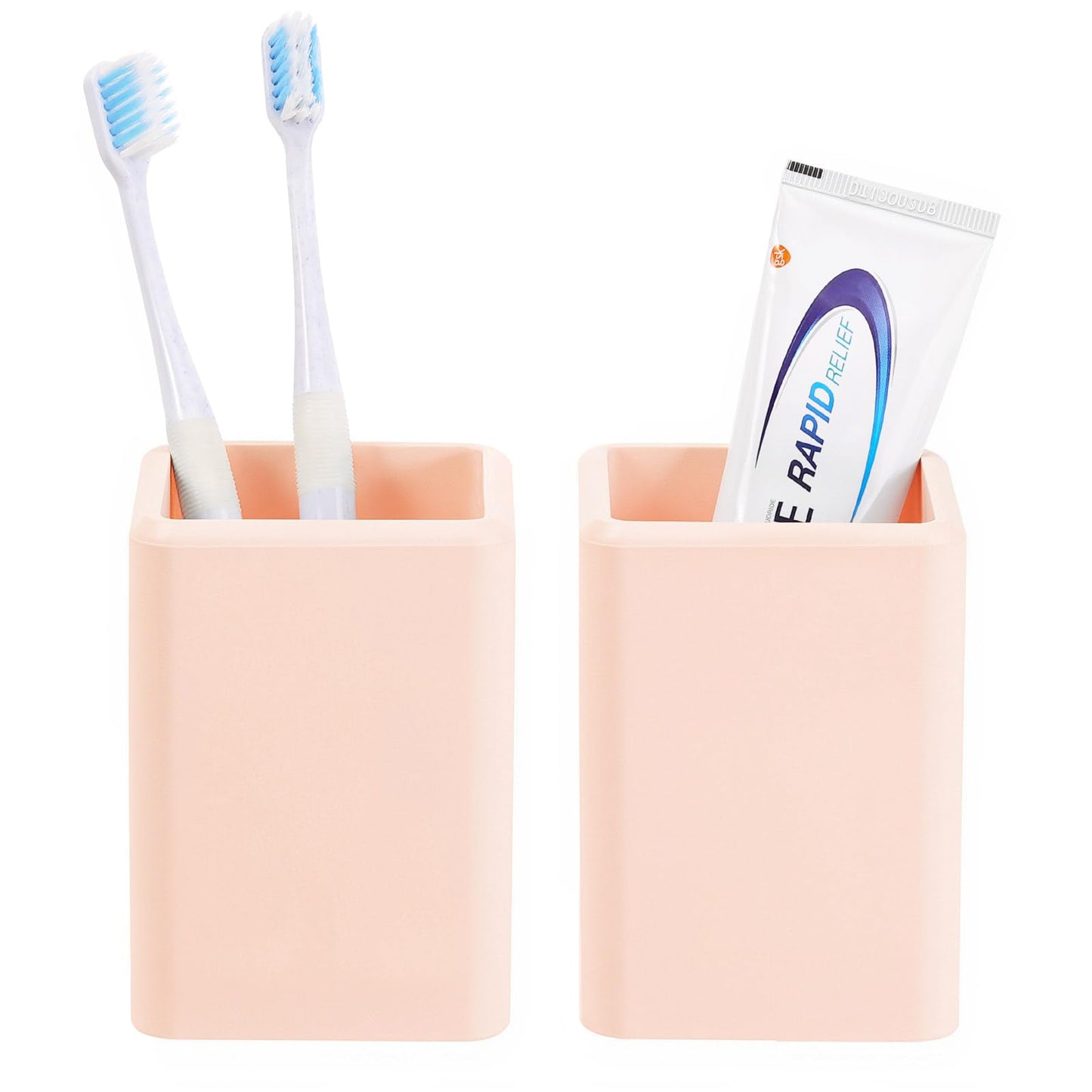 Luxspire Toothbrush Holders 2 Pack, Fast Drying Toothbrush Holders for Bathroom, Diatomite Toothbrush Cups Toothpaste Holder for Bathroom Countertop,