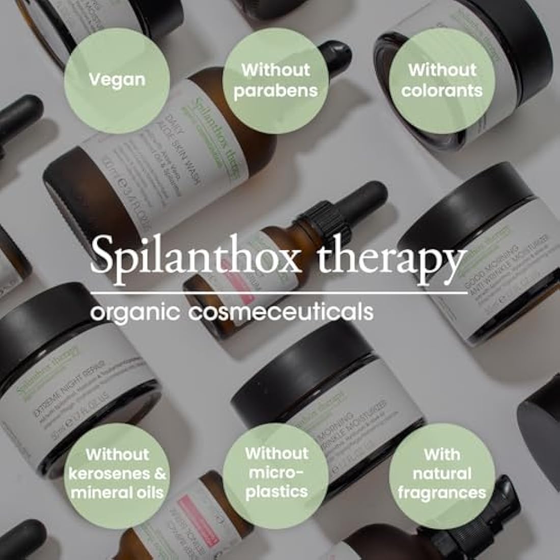 Spilanthox therapy - Good Morning Anti-Wrinkle Moisturiser - Face Cream for Smoothing Expressions - Make-Up Base - Spilanthol & Hyaluronic Acid - Anti-Aging - Vegan Natural Cosmetics - 50ml