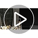 Teamson Home Solar Powered Water Feature, Indoor or Outdoor Garden Water Fountain, Indoor Waterfall with Battery Back Up and LED Lights, 3 Tier, Grey
