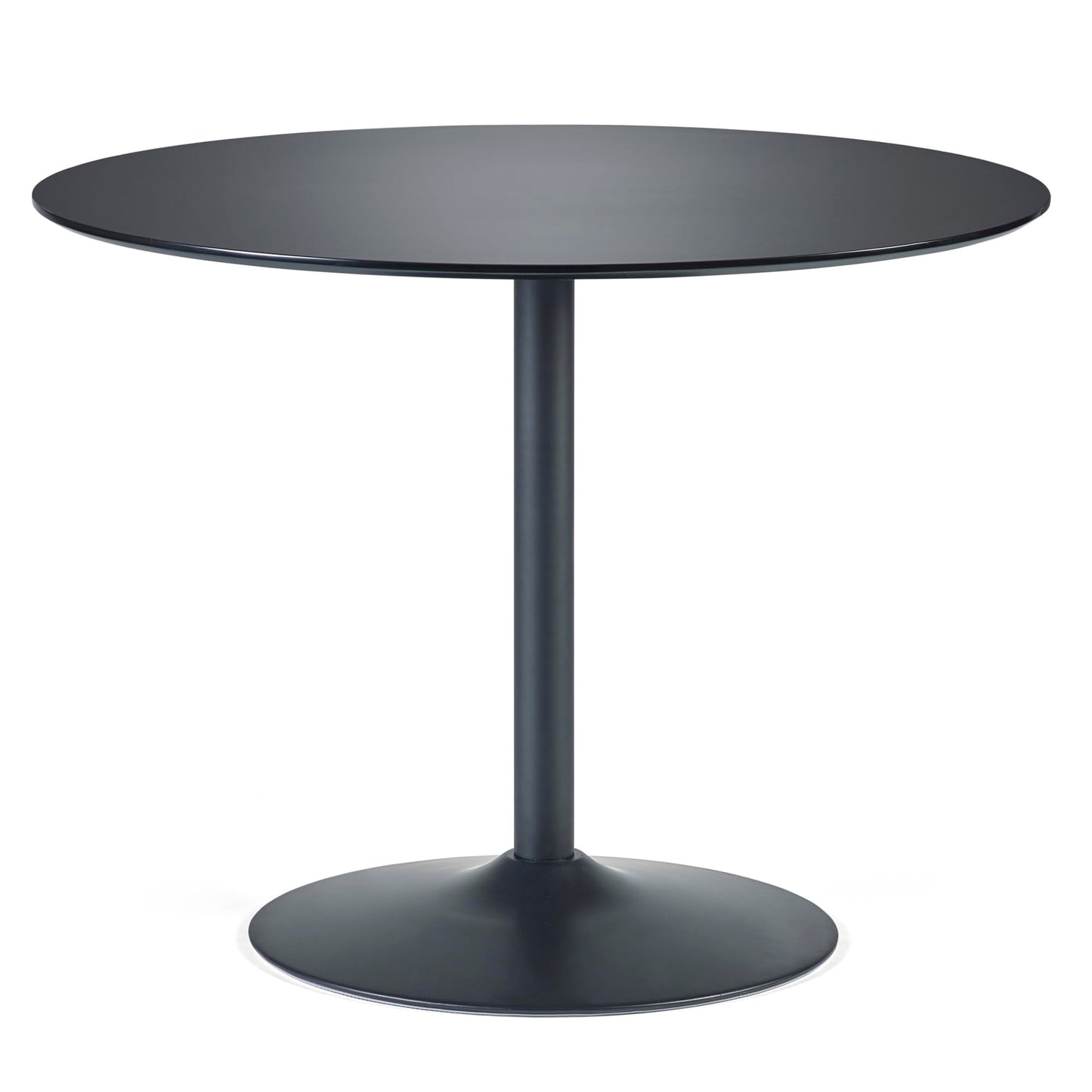 Julian Bowen Nero 100cm Round Table for 4, Black - H75 x W100 x D100cm