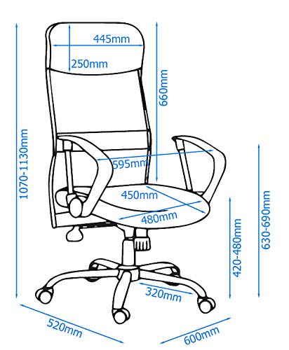 Alphason AOC4087BLK Orlando Orlando Black Mesh Chair Black