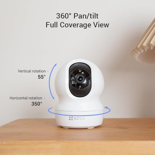 EZVIZ CP1 Pro 2K Indoor Security Camera Wifi, 2.4Ghz Baby Monitor Wireless with Call Button, 512GB Supports, 360° Pan Tilt, Smart Colour Night Vision, Auto Tracking, Two-Way Audio, Sleep Mode