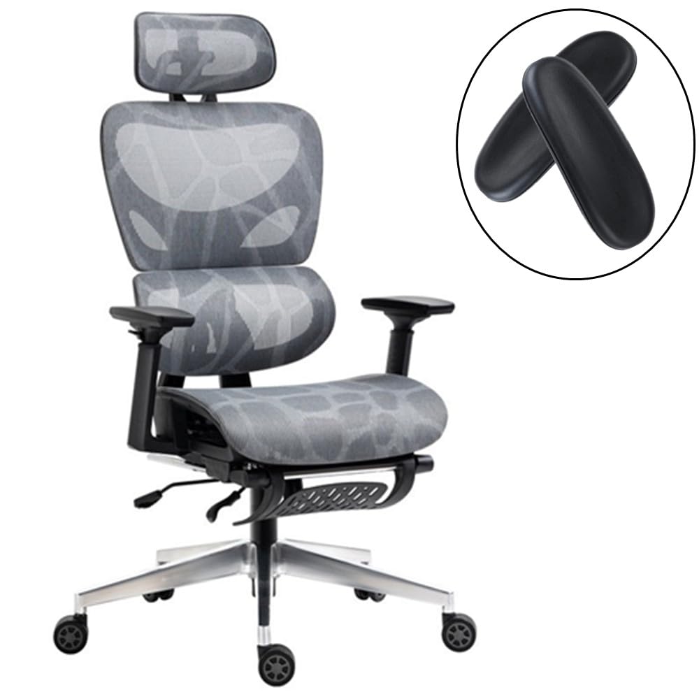 Loopunk Office Chair Armrest Covers, Replacement chair armrest pad, Elastic Chair Armrest Pads, Office Seat Hand Rest Protector, Office Part