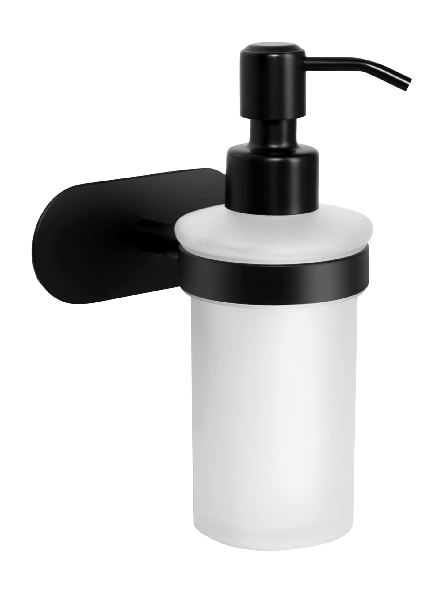 Ambrosya - Soap Dispenser No Drilling - Bathroom Holder Soap Holder Soap Holder Dispenser Wall Toilet for Gluing (Stainless Steel (Black))