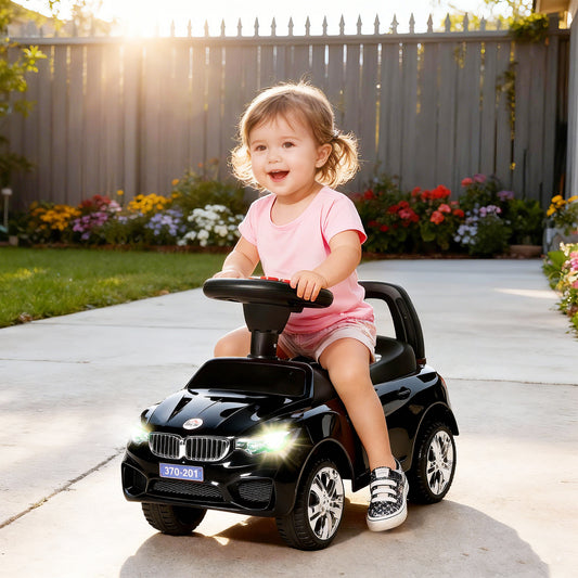 HOMCOM Ride on Car Baby Toddler Walker Foot to Floor Sliding Car Slider, Black
