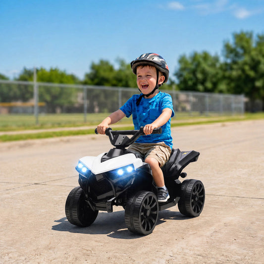 AIYAPLAY 6V Kids ATV, 4 Wheeler Electric Ride on Car with Music and LED