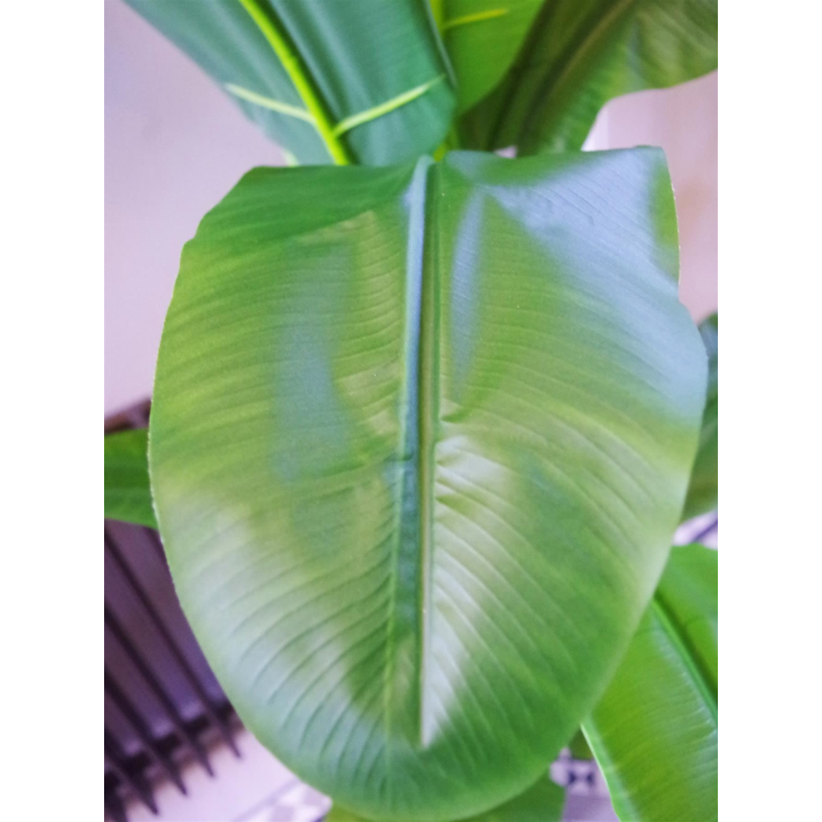180cm Artificial Banana Tree Tropical Plant Silver Metal Planter