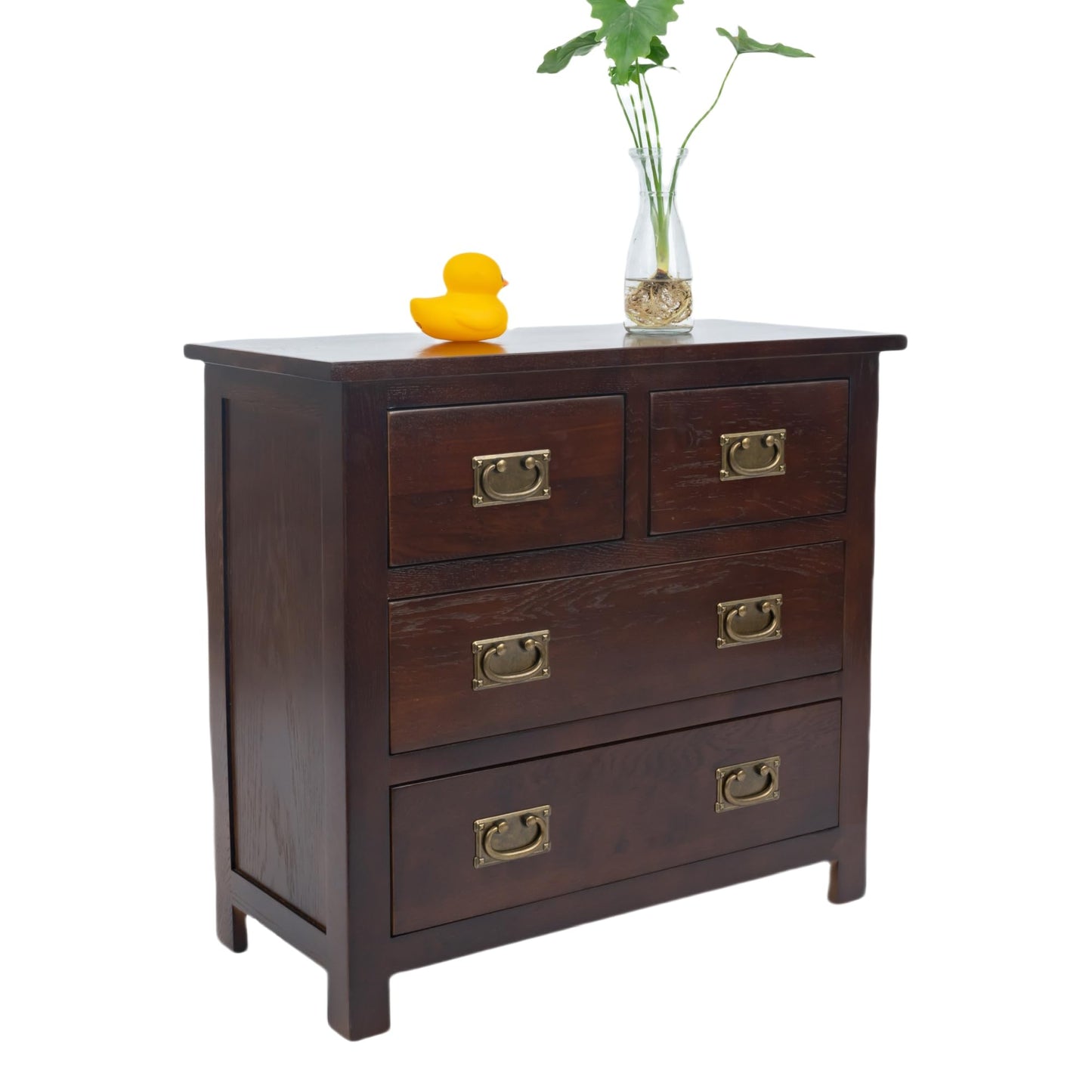 Kemtpase Oak Sideboard Cabinet With 4 Drawers Fully Assembled Solid Oak Wooden Storage Cupboard Furniture For Bedroom Living Room