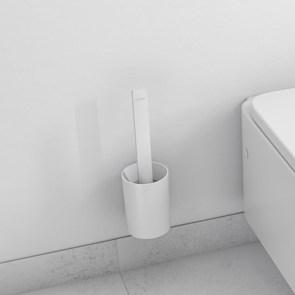 Hansgrohe WallStoris Toilet Brush Holder, Matt White, 27927700