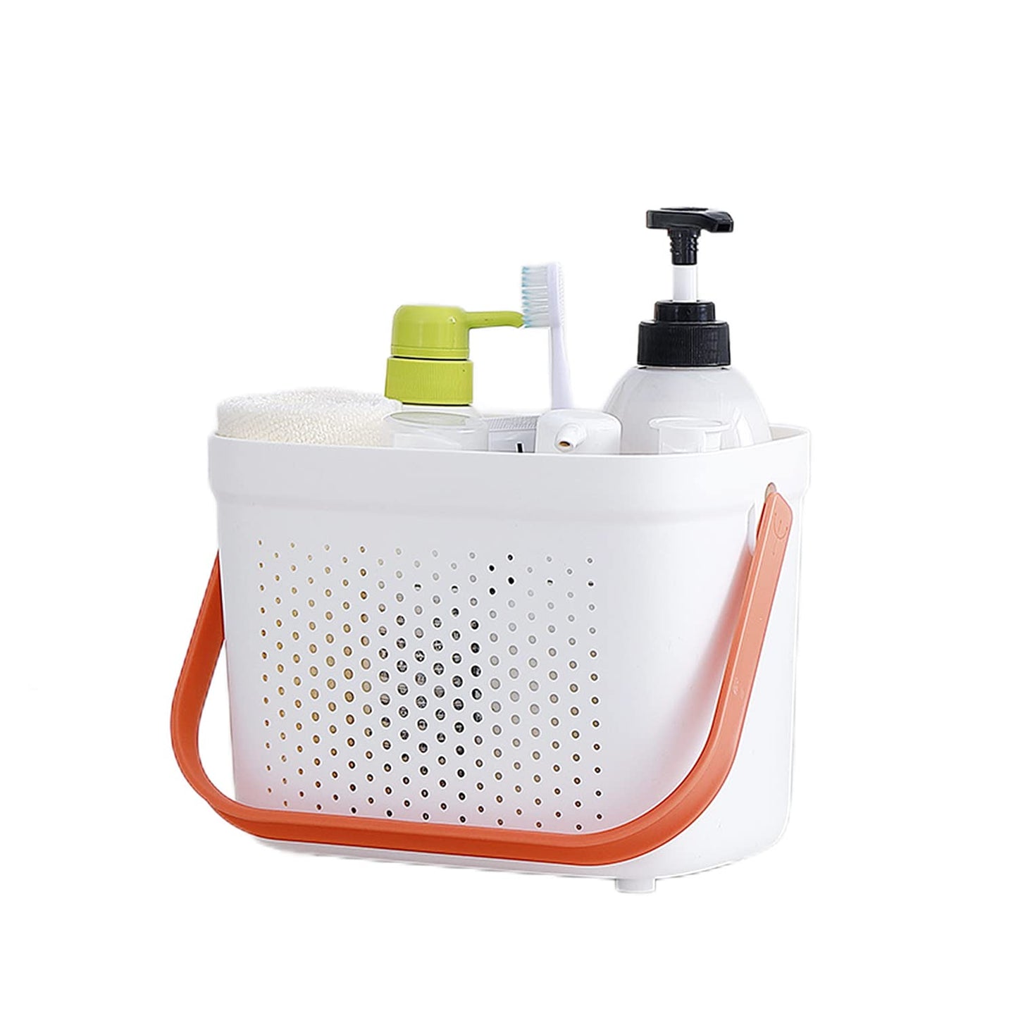 Portable Shower Caddy Bins Plastic Basket with Handle, Plastic Storage Basket Shower Organizer Bin for Bathroom, Pantry, Kitchen, College Dorm Room,