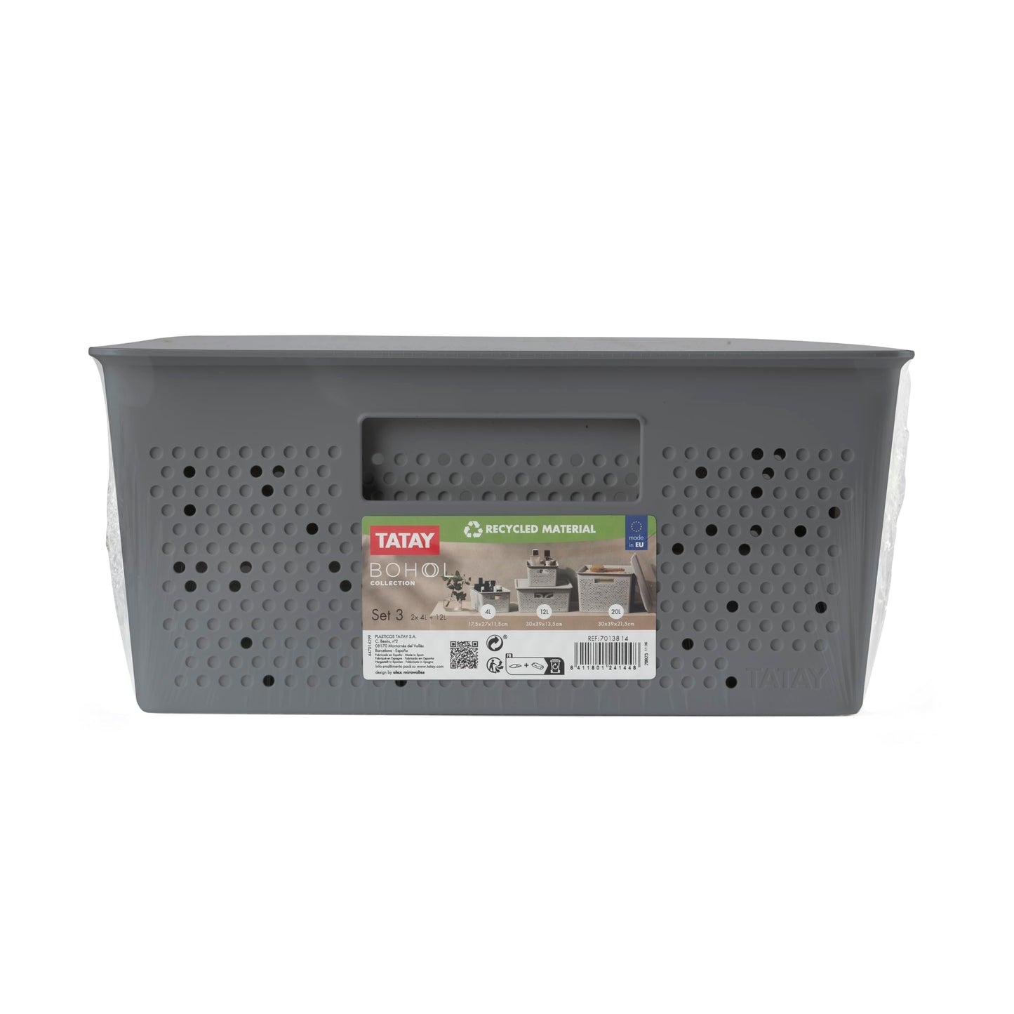 TATAY Storage Basket Bohol BPA-Free Stackable Design Modular Storage Design