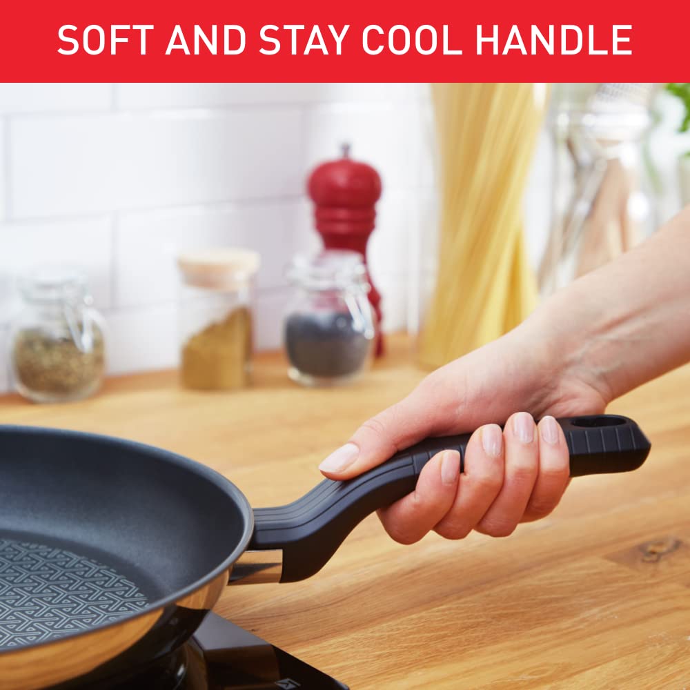 Tefal Comfort Max 5 Peice Stainless Steel Set Durable Cookware for Healthy Cooking, Induction Compatible, Ergonomic Stay-Cool Handle, Dishwasher and