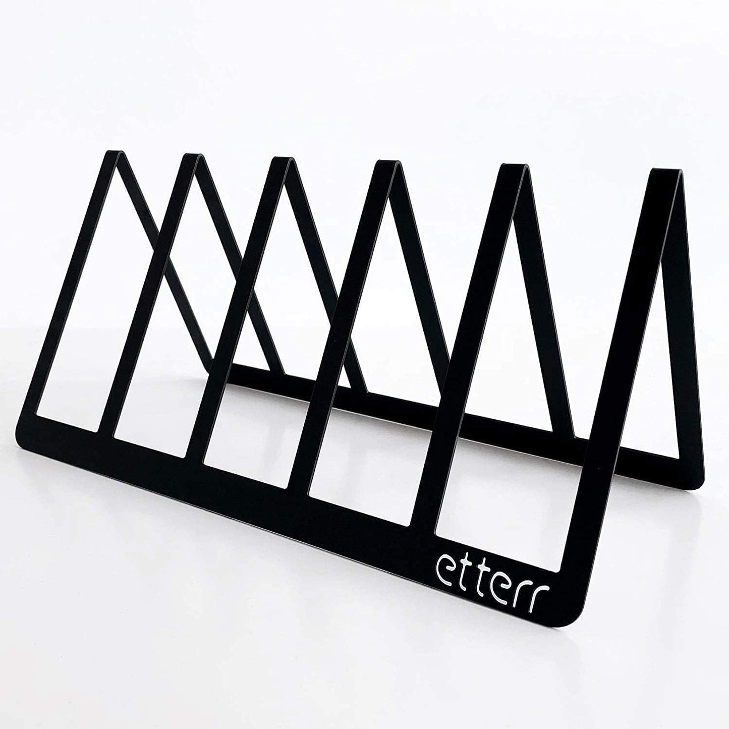 Display Stand, Shelf and Storage for 50 Vinyl Records (Black x 2)