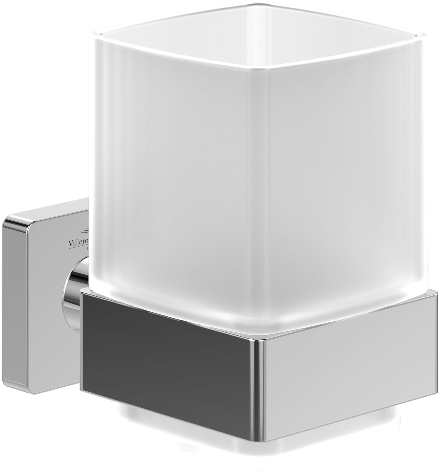 Villeroy & Boch Elements - Striking tumbler holder, toothbrush holder for wall installation, toothbrush tumbler made from satin-finished glass with