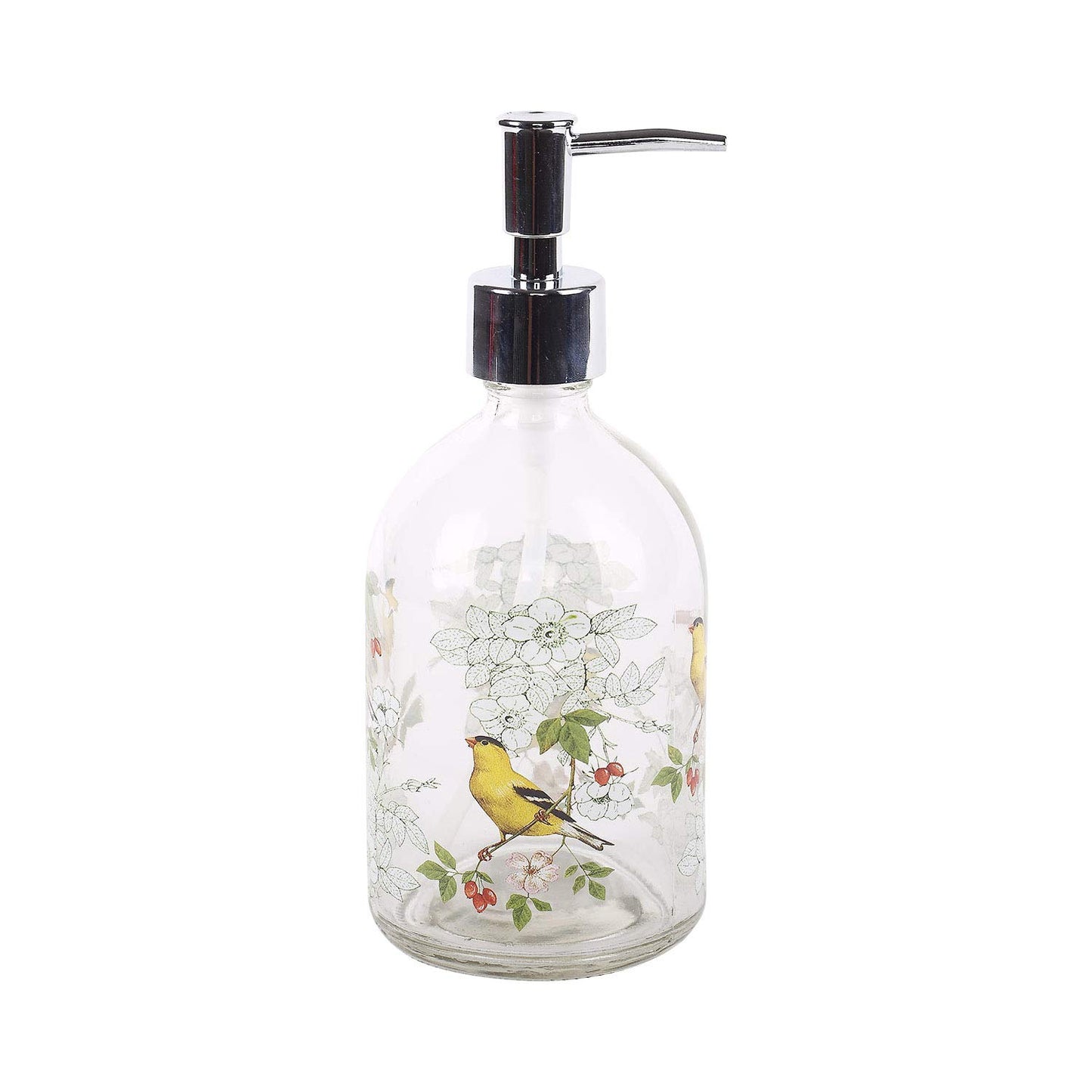 Topadorn Liquid Soap Dispenser with Plastic Pump Refillable Glass Bottle 17 oz. ?