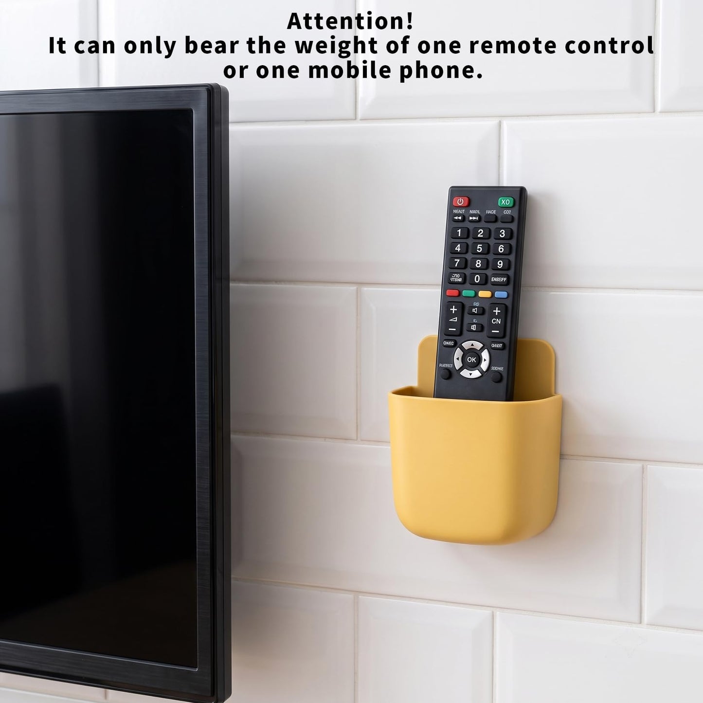 XKQYX 4 Pcs Remote Control Holder Wall Mounted Remote Control Storage Box