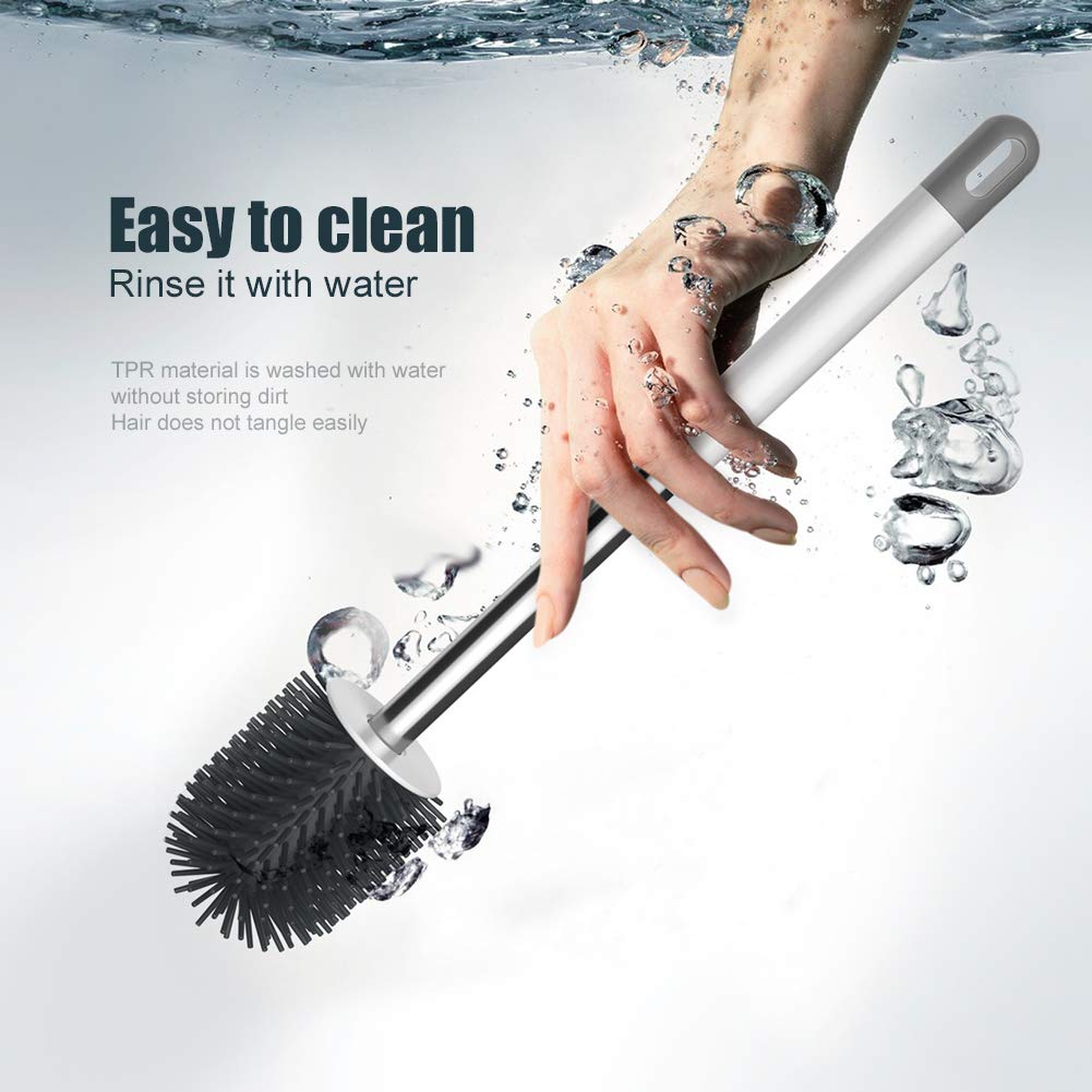 Ibergrif Silicone Toilet Brushes & Holders, Quick Drying, Deep Cleaning