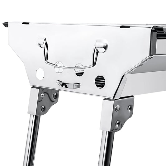 AGM Charcoal Barbecue Camping Grill - Portable Folding Grill for 5-10 People - Non-Slip Feet - 68 x 32 x 73 cm