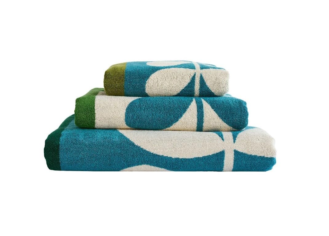 Orla Kiely Bathroom Towel Stem Check Willow - Bath Towel 125 x 70cm