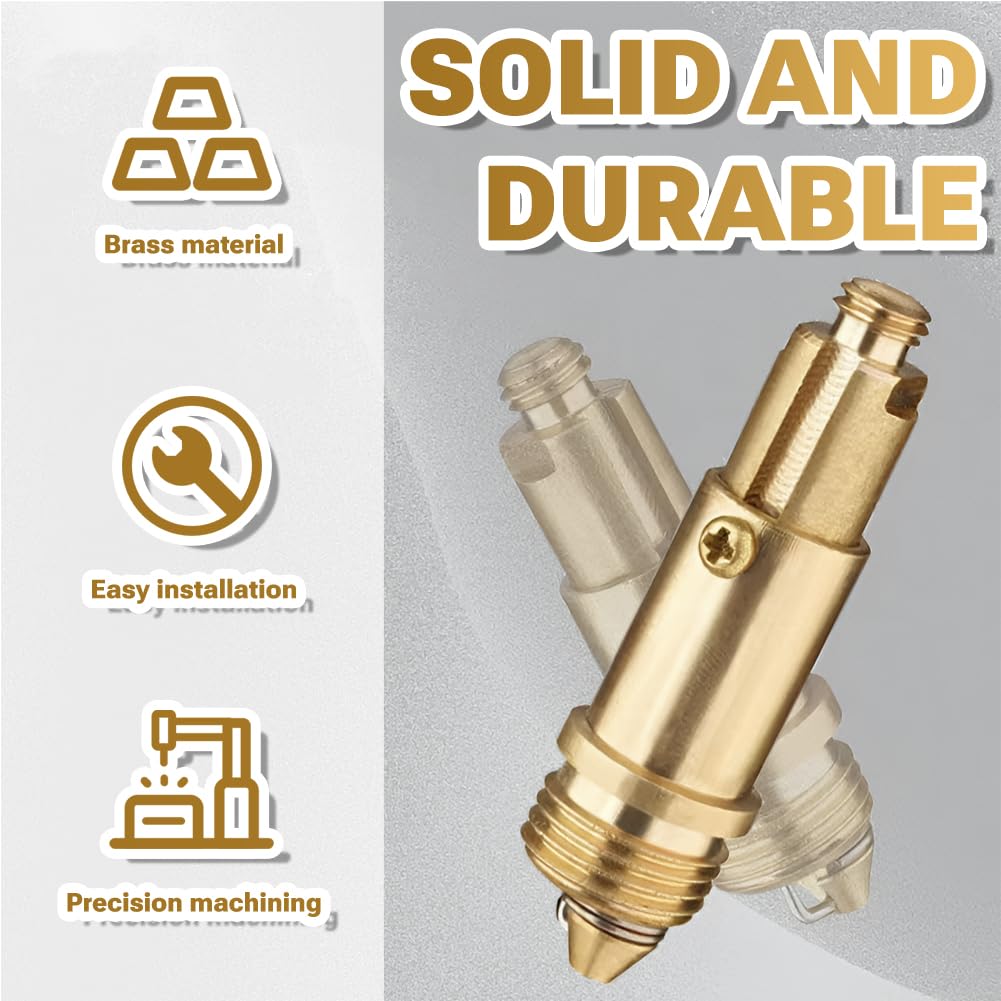 2 Pcs Basin Pop Up Click Clack Slotted Plug Bolt Assembly Basin Pop Up Sink Plug Replacement Click Clack Waste for Most Bathroom Bathtub Sink Drain