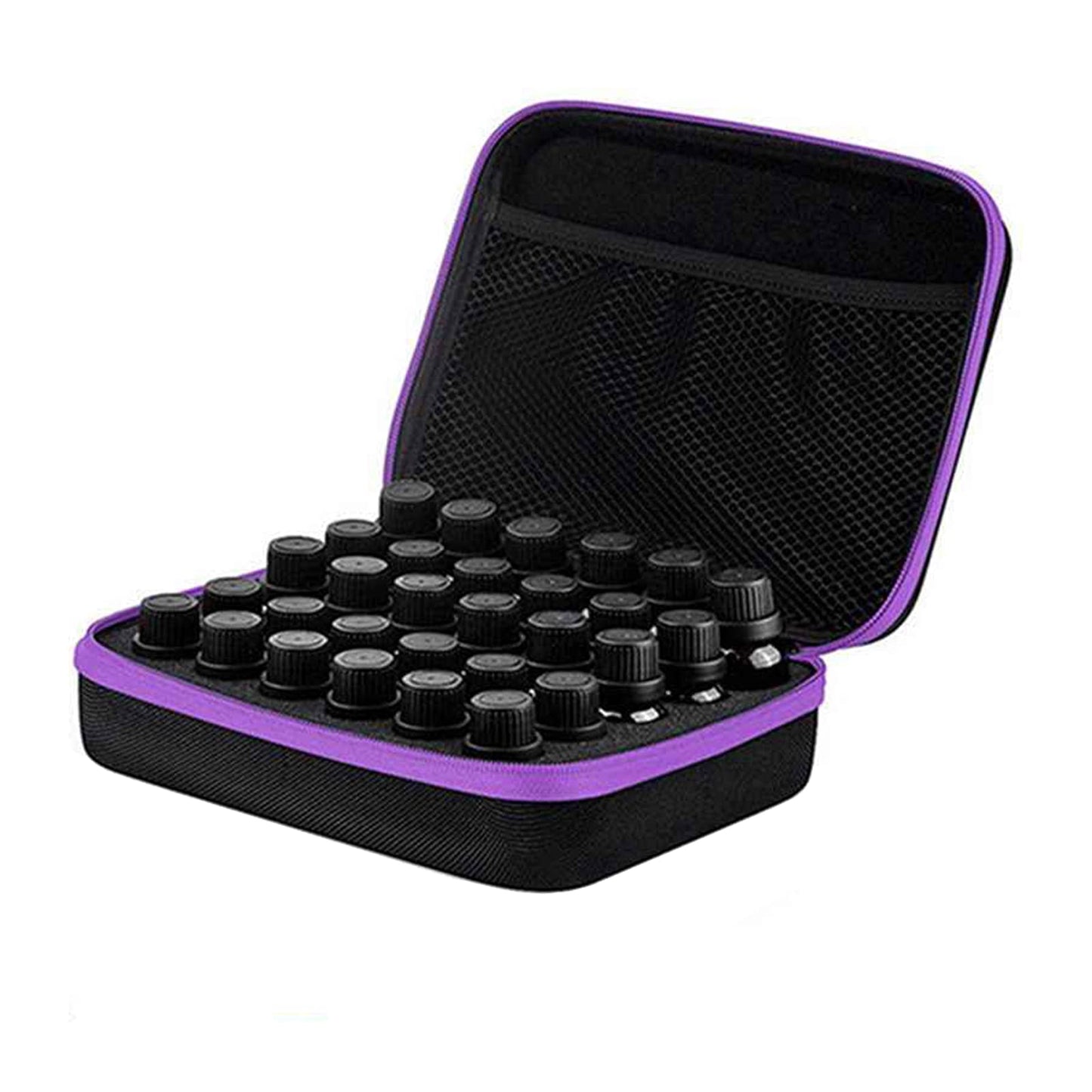 30 Bottles Capacity 10ml 15ml Essential Oils Holder Traveling EVA Carrying Case Storage Box Organizer w/Label Stickers + Bottle Opener