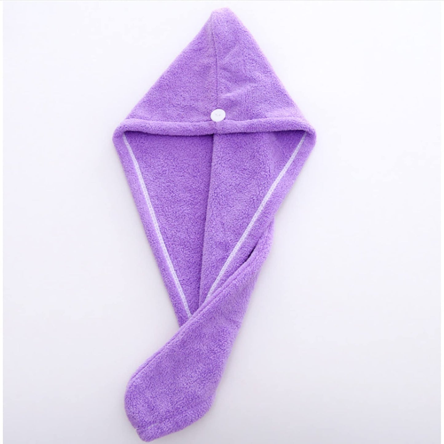 Mirero Microfibre Hair Drying Towel Wrap Super Absorbent Turban Rapid Dry Salon for Wet Curly Long & Thick Hair (Purple)