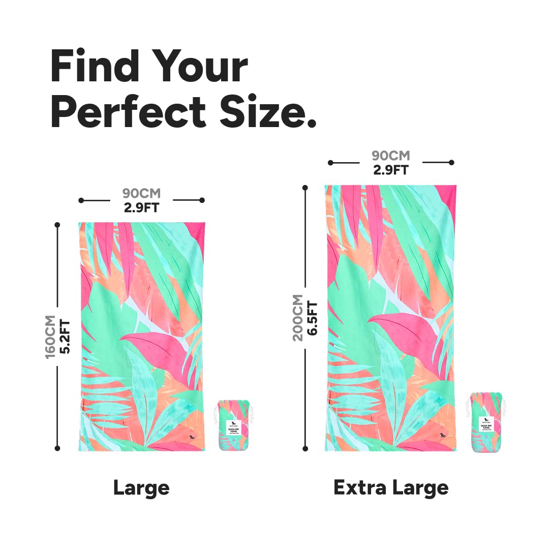 Dock & Bay Quick Dry Beach Towel - Hot Tropics, Extra Large