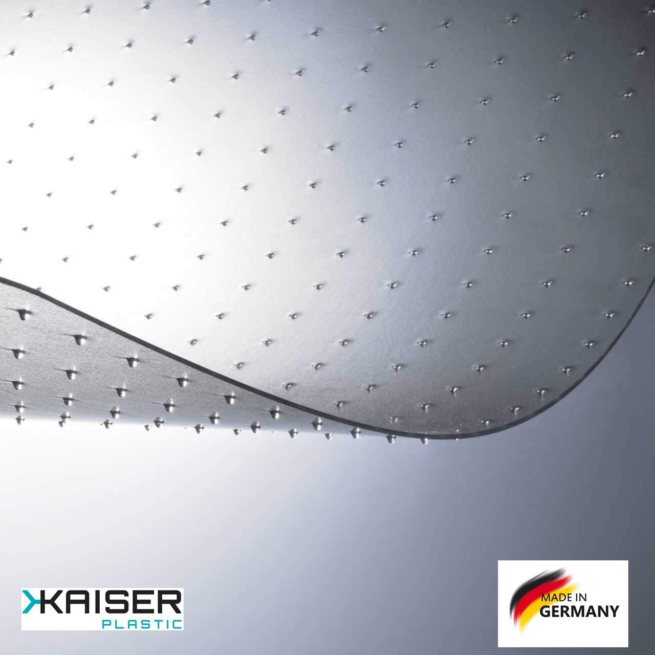 KAISER plastic® Chairmat Carpet PC with Lip 90x120 cm | Chair Floor Protector Mat with Lip | Transparent Carpet Office Chair Mat