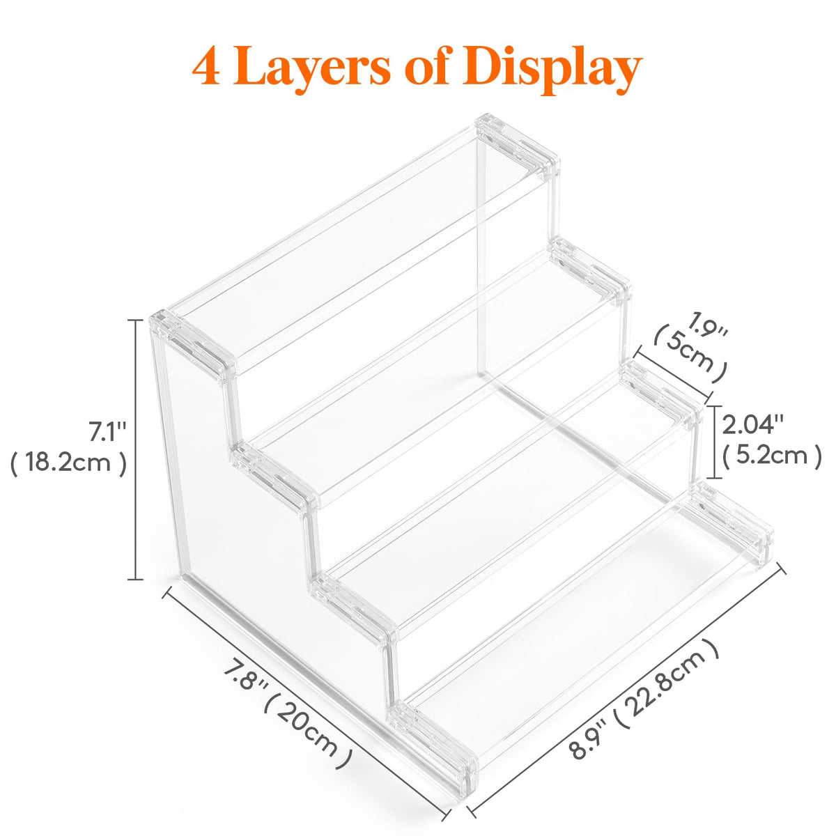 Lifewit Perfume Stand Organiser, 4 Tier Clear Plastic Fragrance Storage for Vanity, Makeup Cosmetics Skincare Aftershave Holder Desktop