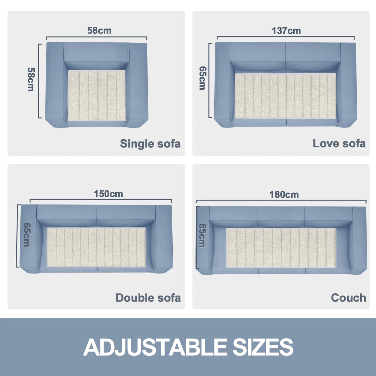 VERONLY Couch Cushion Support for Sagging Seat - 60x137CM Wooden Sofa Support Strengthener Boards for 2 Seater