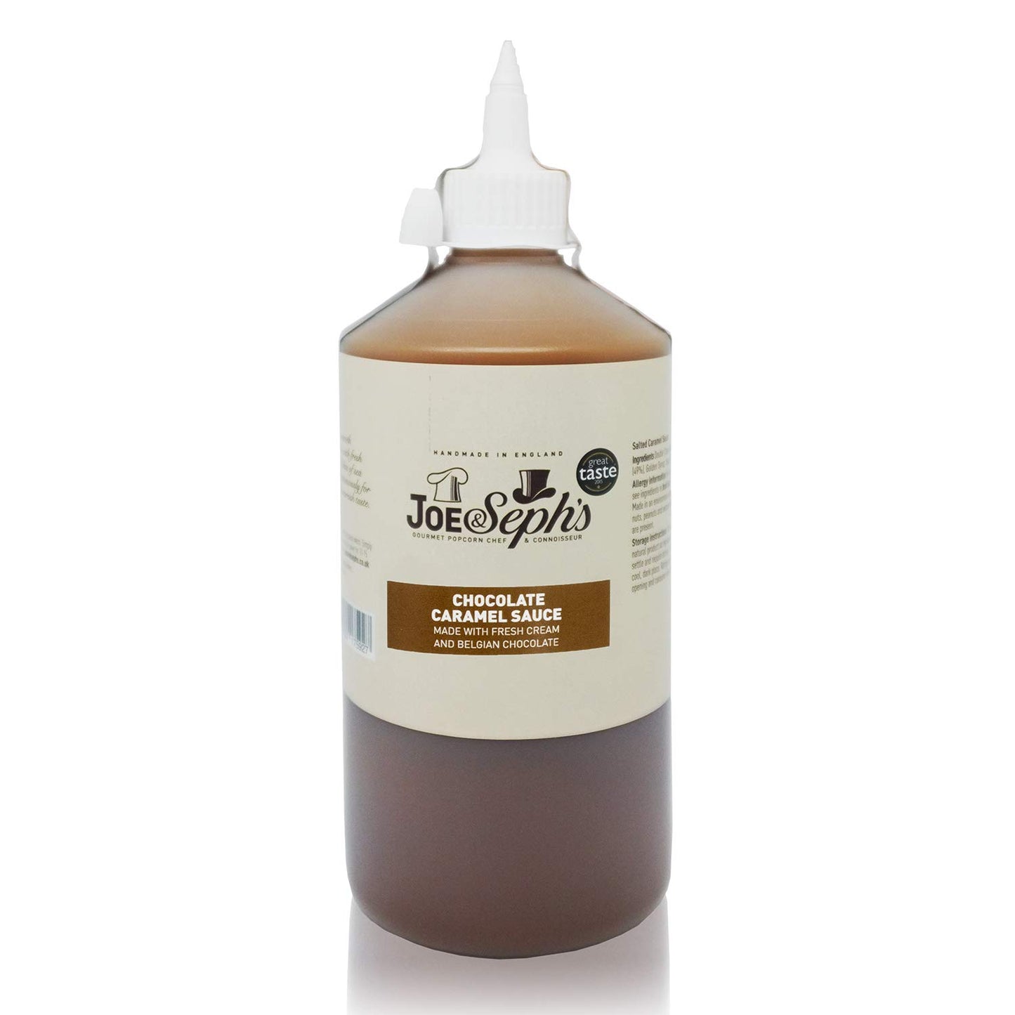 Joe & Seph's Chocolate Caramel Sauce (1x1kg) |Caramel Drizzle, ice Cream Sauce, Caramel Sauce for Coffee, Vegetarian, Home Baking, Cakes