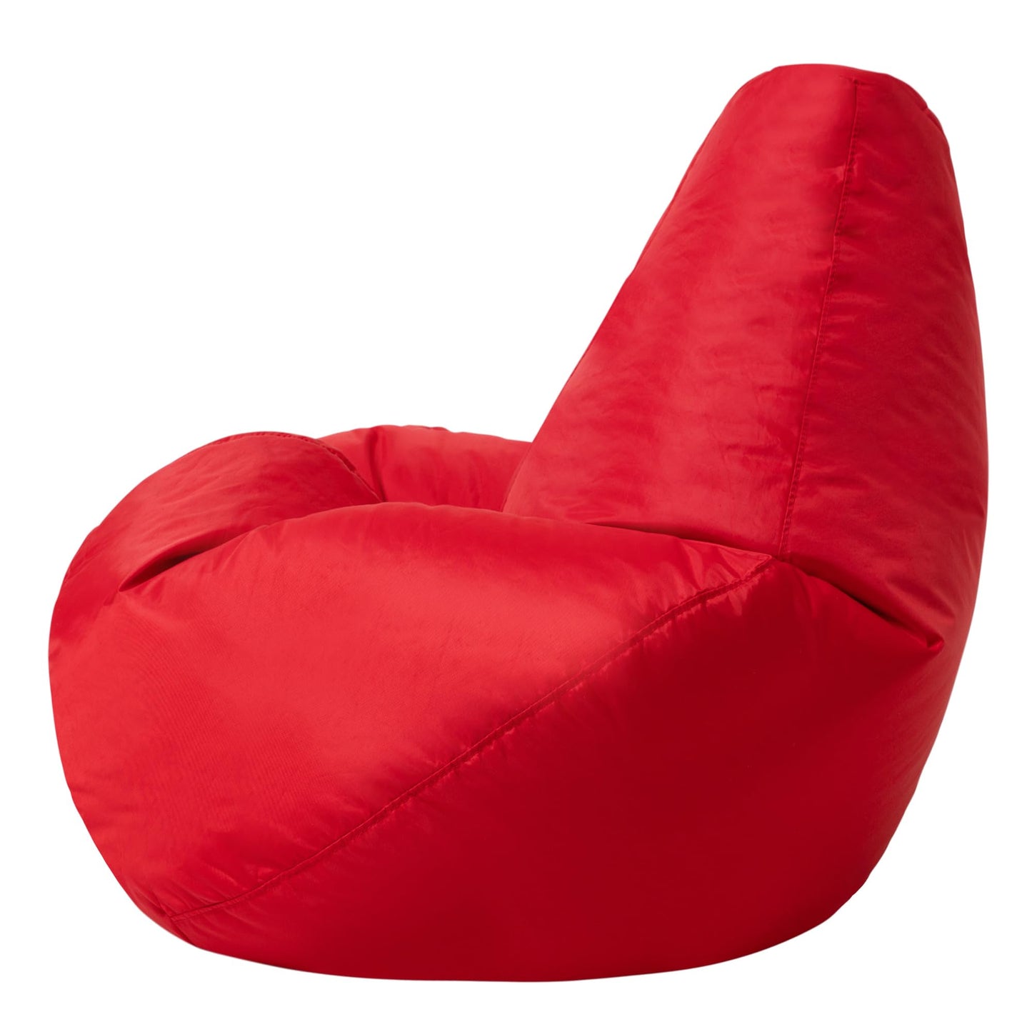 Bean Bag Bazaar High Back Recliner Bean Bag Chair, Red, Indoor Outdoor Beanbag, Water Resistant Fabric, Large Beanbag with Filling Included