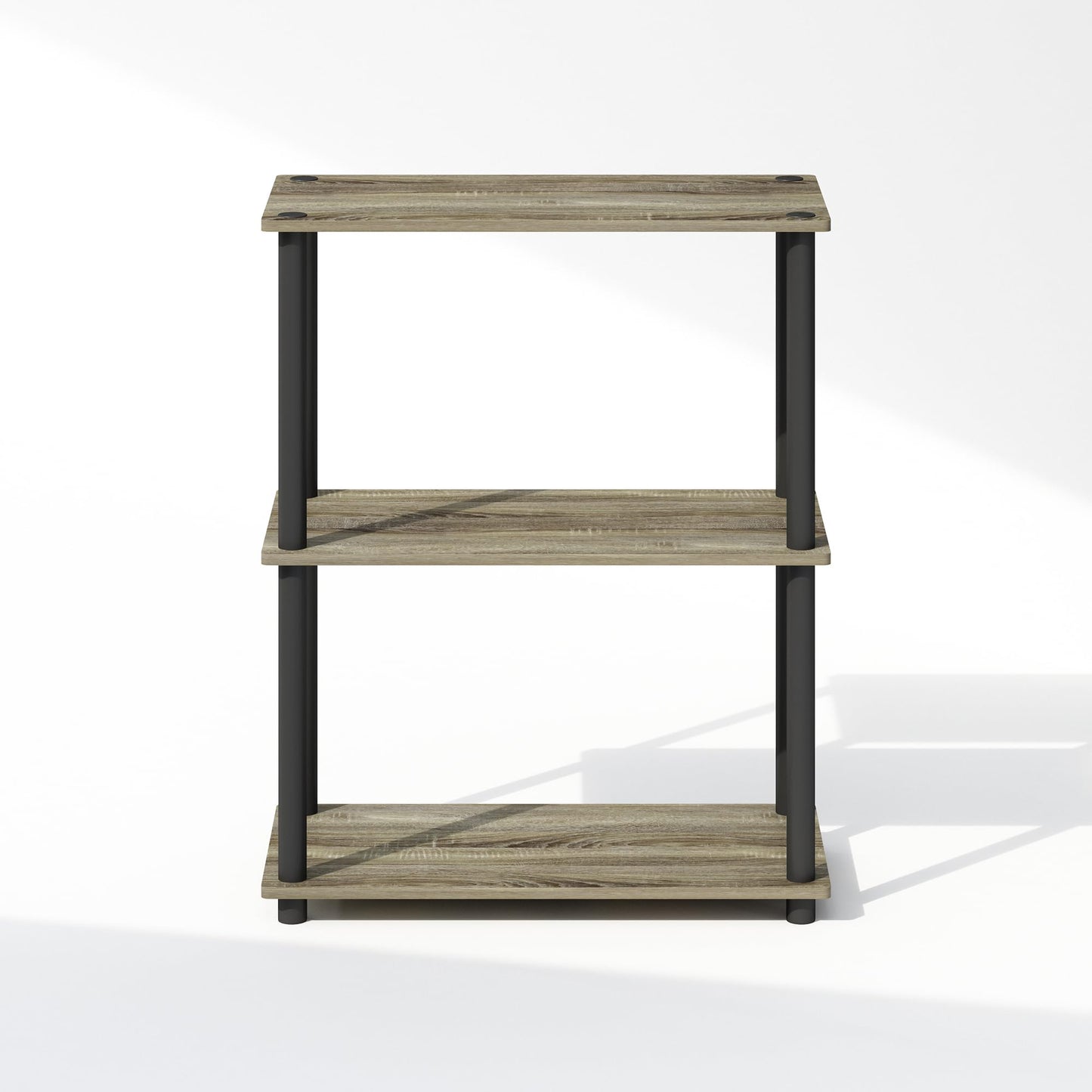 Furinno TURN-N-TUBE Book Shelf, 3-Tier Bookshelf, Bookcase with Multipurpose Compact Display Rack, 11.6 x 23.6 x 29.6, for Living Room, Bedroom