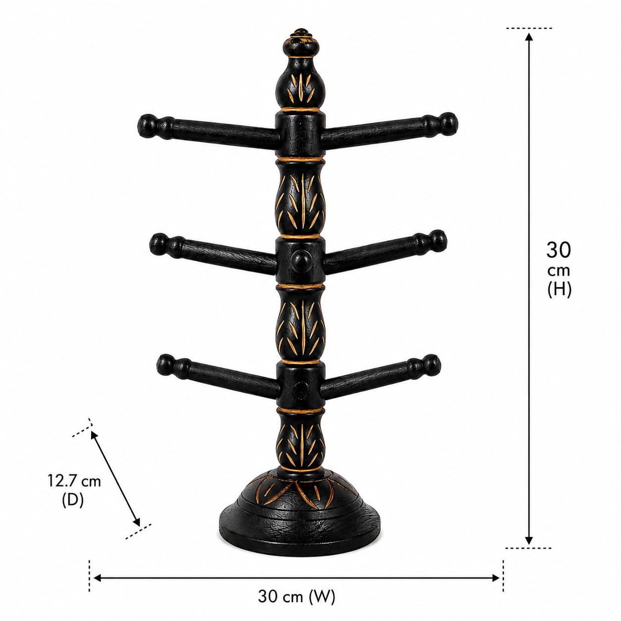BIGNAY Wooden Bangle Stand Organizer | Bracelet & Watch Display Holder | Jewelry Storage Rack for Dressing Table, Home & Retail Display