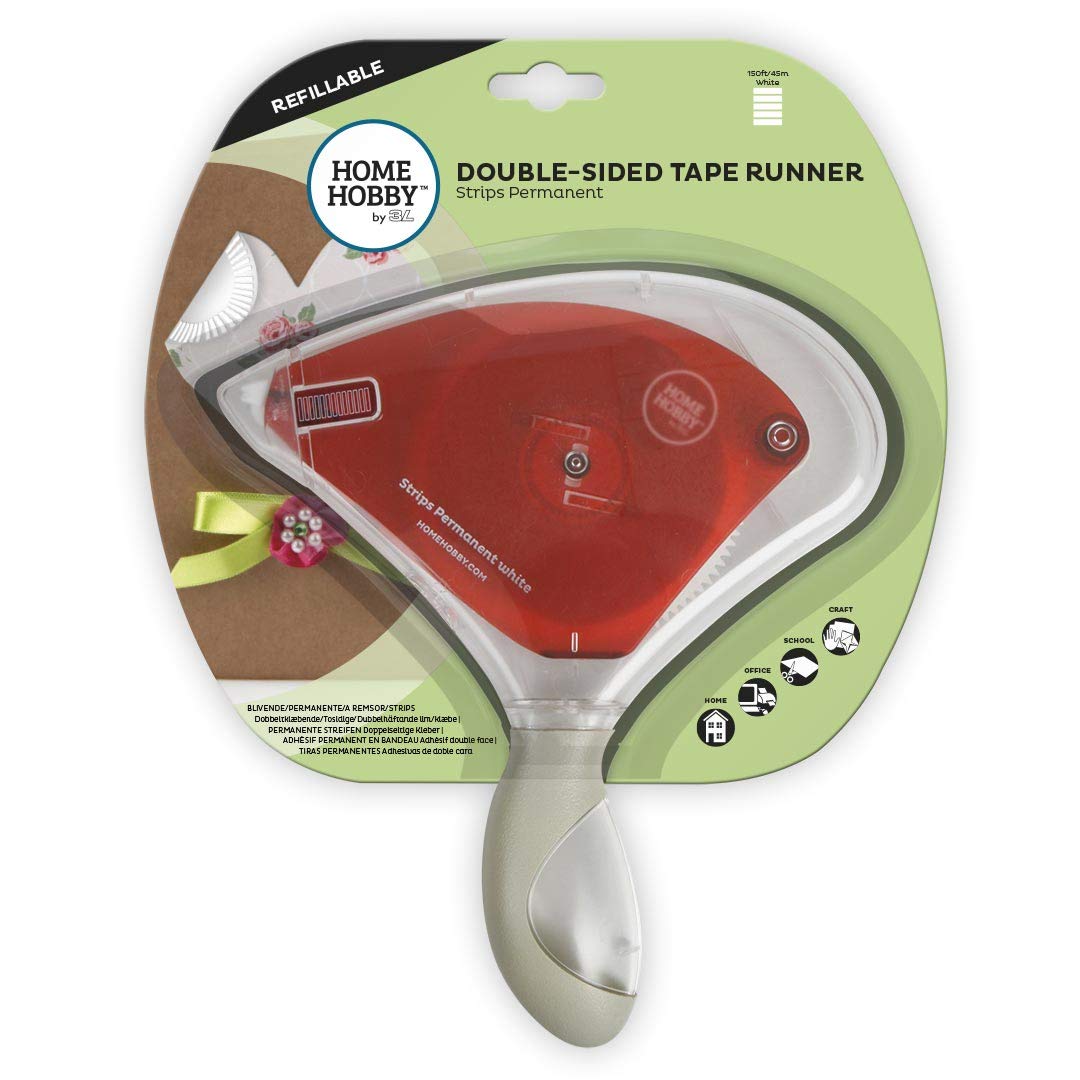 HomeHobby by 3L E-Z Runner Grand Refillable Adhesive Dispenser Permanent, 150ft/45m