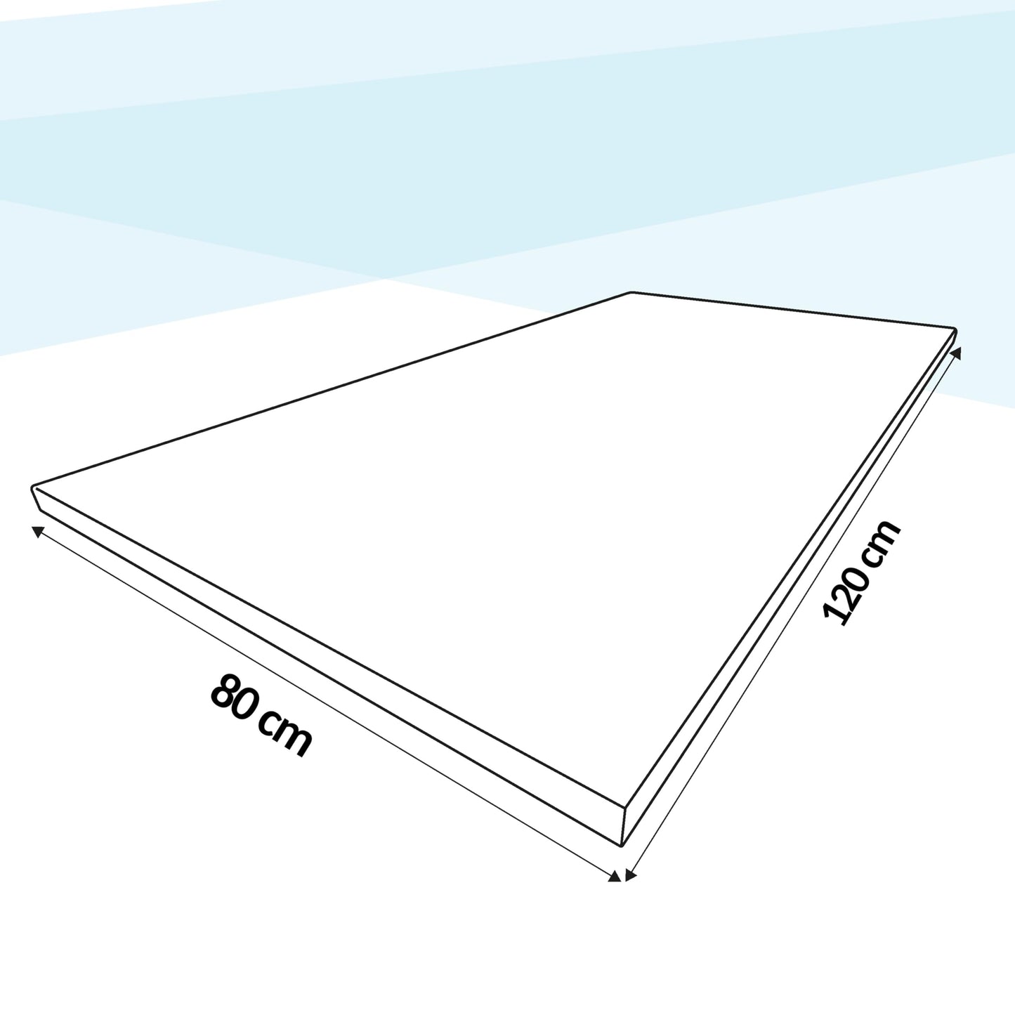 POKAR Table Top 120x80 cm | Desk Top 25 mm Thick | Perfect for Height Adjustable Standing Desk or Dining Table DIY | Durable Laminated Table Top