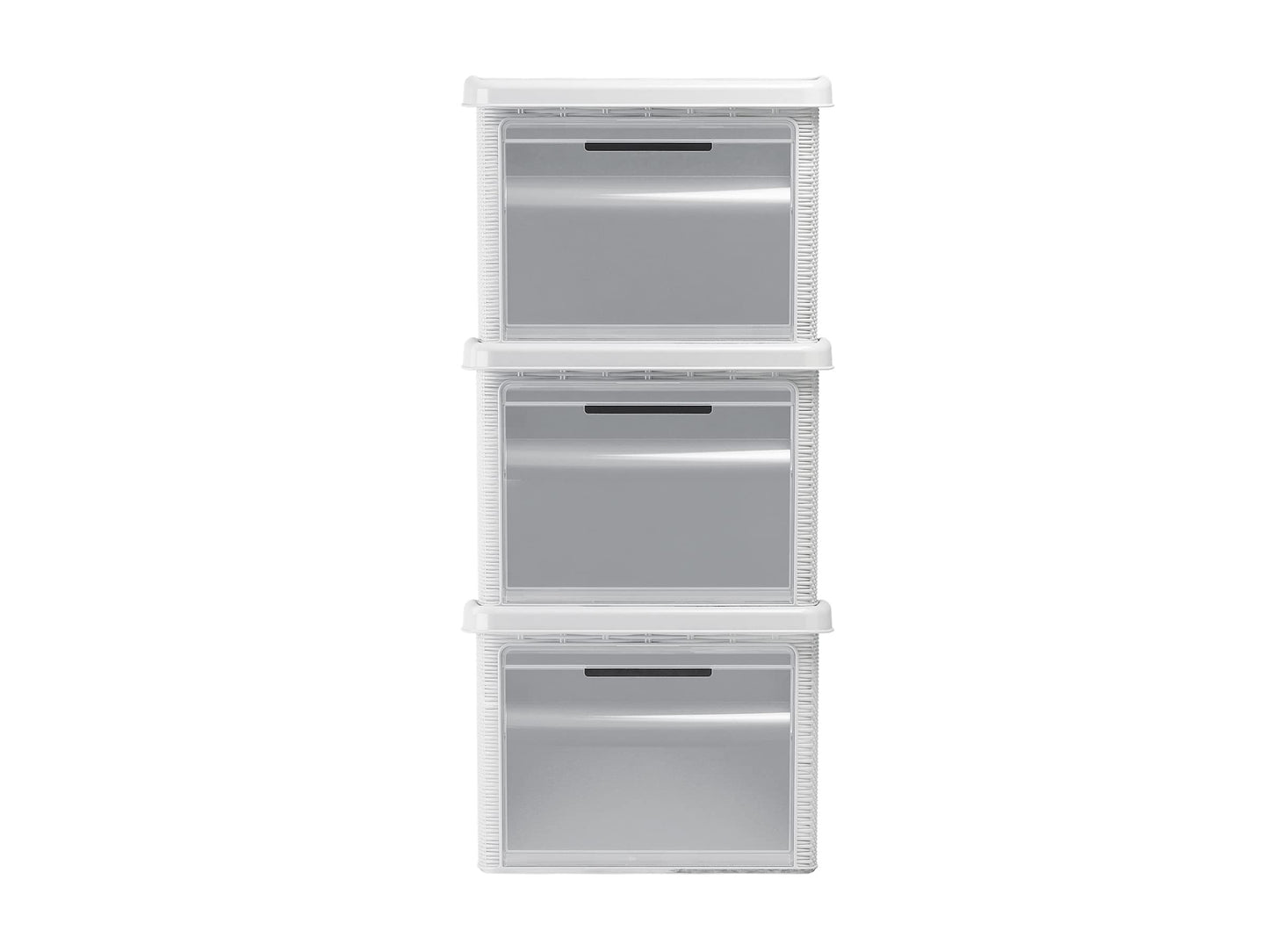 Stefanplast "Elegance Storage Box with Lid, White, 19 x 29 x 16 cm