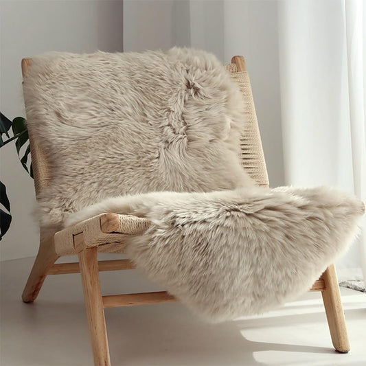 Altlue Real Genuine Sheepskin Rug Natural Sheepskin Throw Real Full Sheepskin Rugs Fluffy Fur Rug Authentic Sheepskin Seat Covers For Chairs Sheepskin