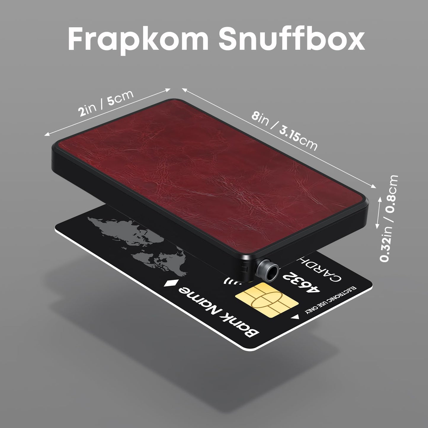 Frapkom 8 Compartment Organize Box with Built Alloy Straw, Red Black Storage Box