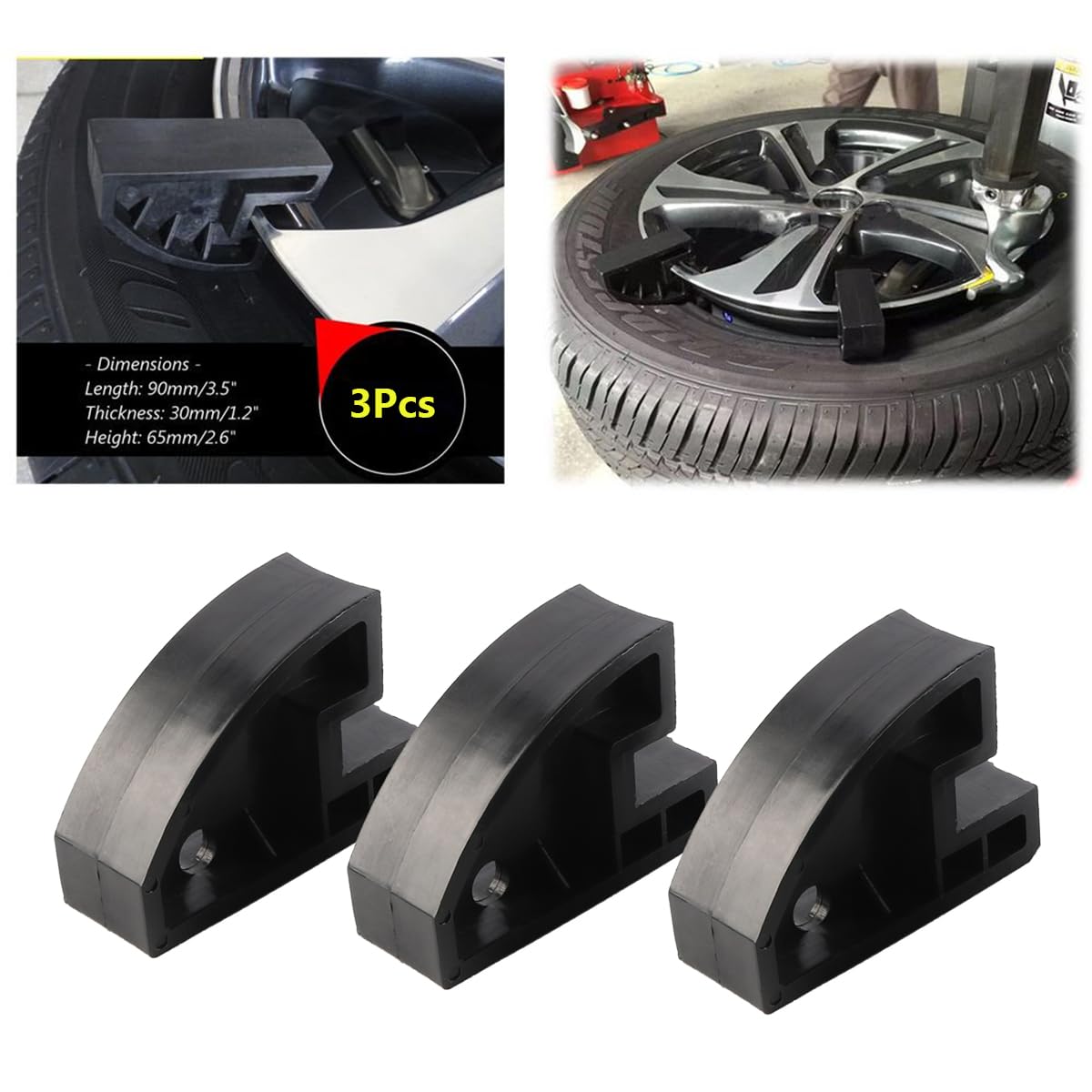 Namvo 3 Pack Car Tire Bead Clamp Nylon Bead Center Presser Clamp Tool Rim Tire Changer Assistant Tire Removal Auxiliary Tool